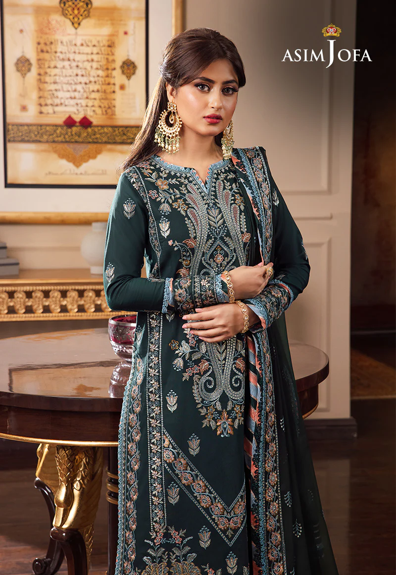 AJRN-27 EMBROIDERED LAWN SILK 3 PCS - Image 5