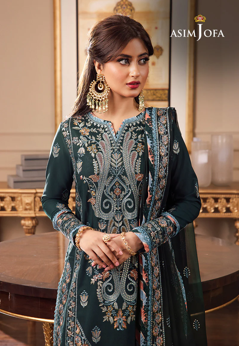 AJRN-27 EMBROIDERED LAWN SILK 3 PCS - Image 6