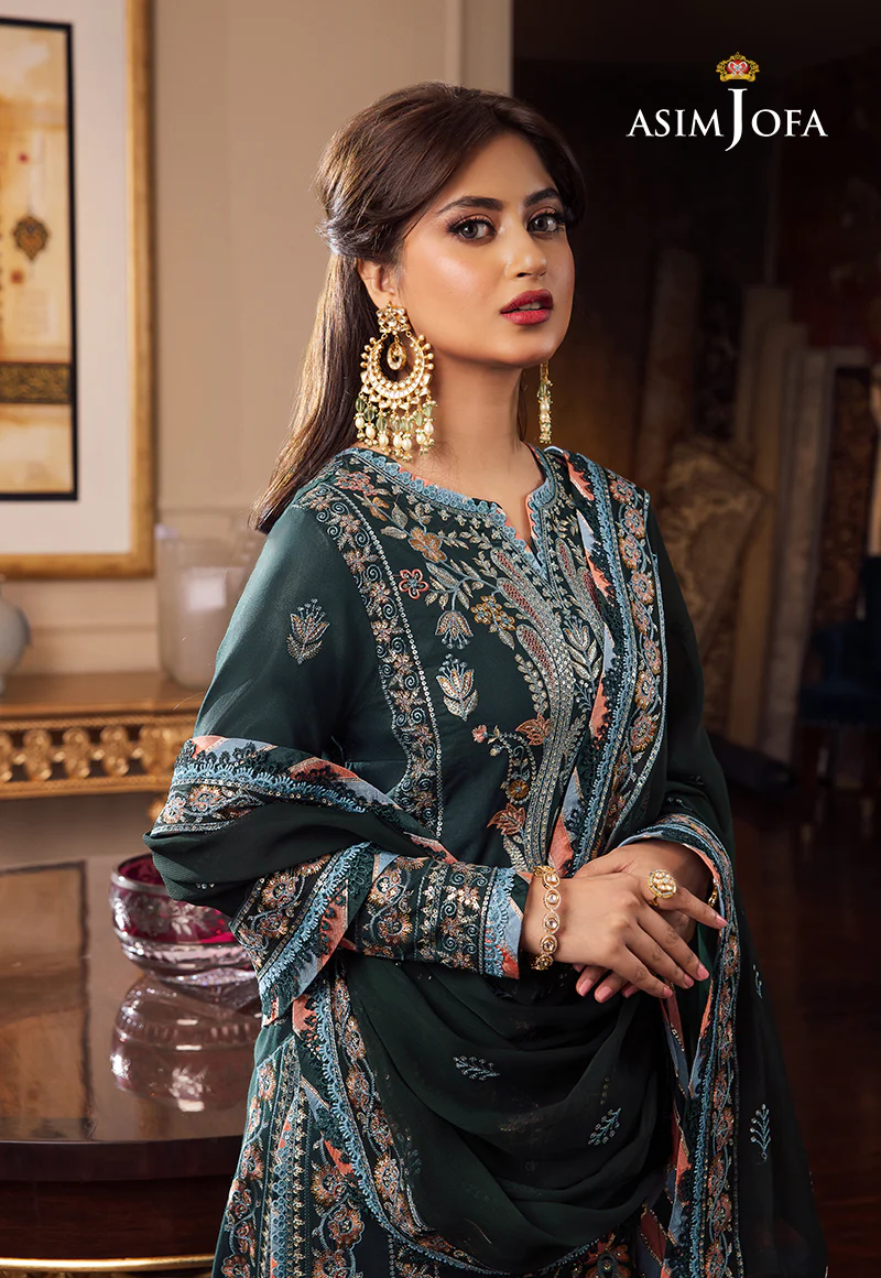 AJRN-27 EMBROIDERED LAWN SILK 3 PCS - Image 8