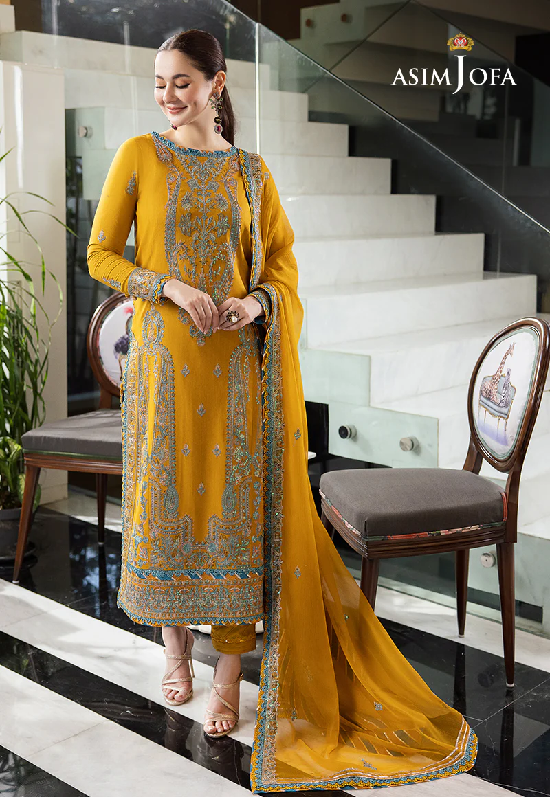 AJRN-28 EMBROIDERED LAWN SILK 3 PCS - Image 9