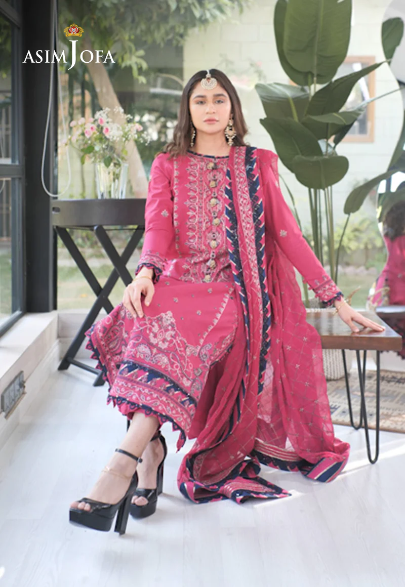 AJRN-30 EMBROIDERED LAWN SILK 3 PCS - Image 10