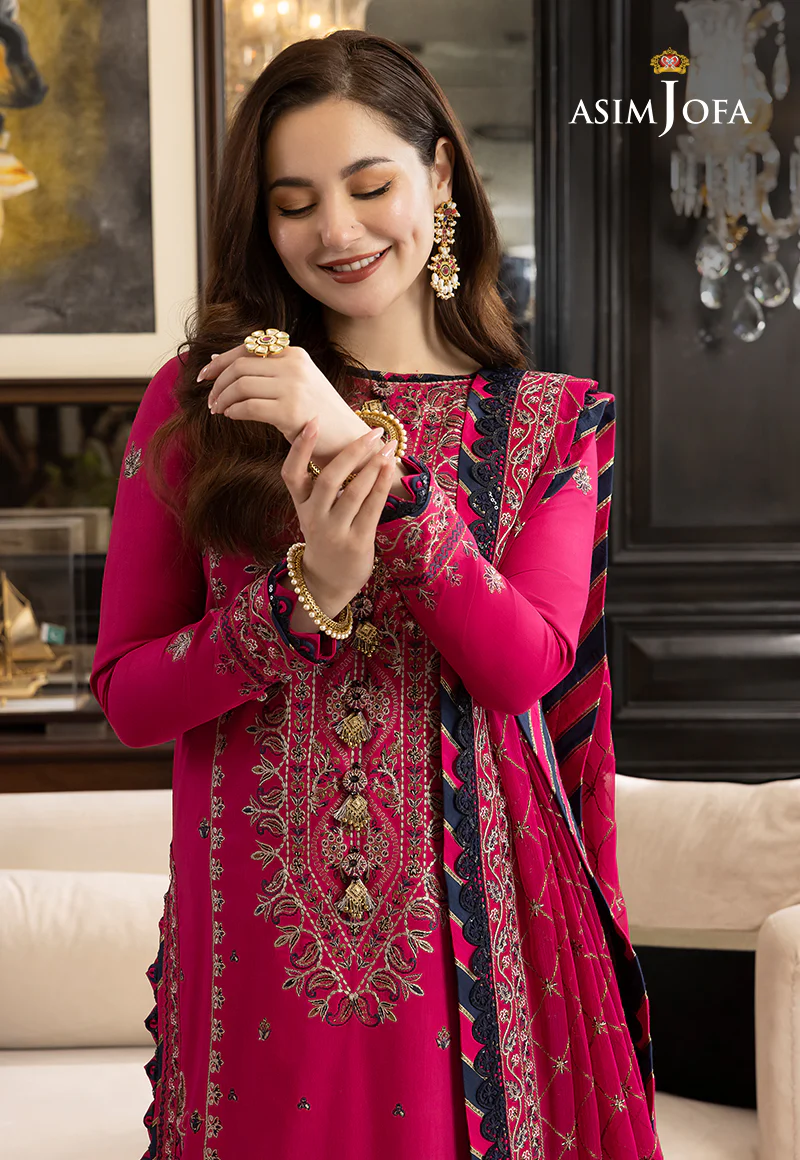 AJRN-30 EMBROIDERED LAWN SILK 3 PCS - Image 3