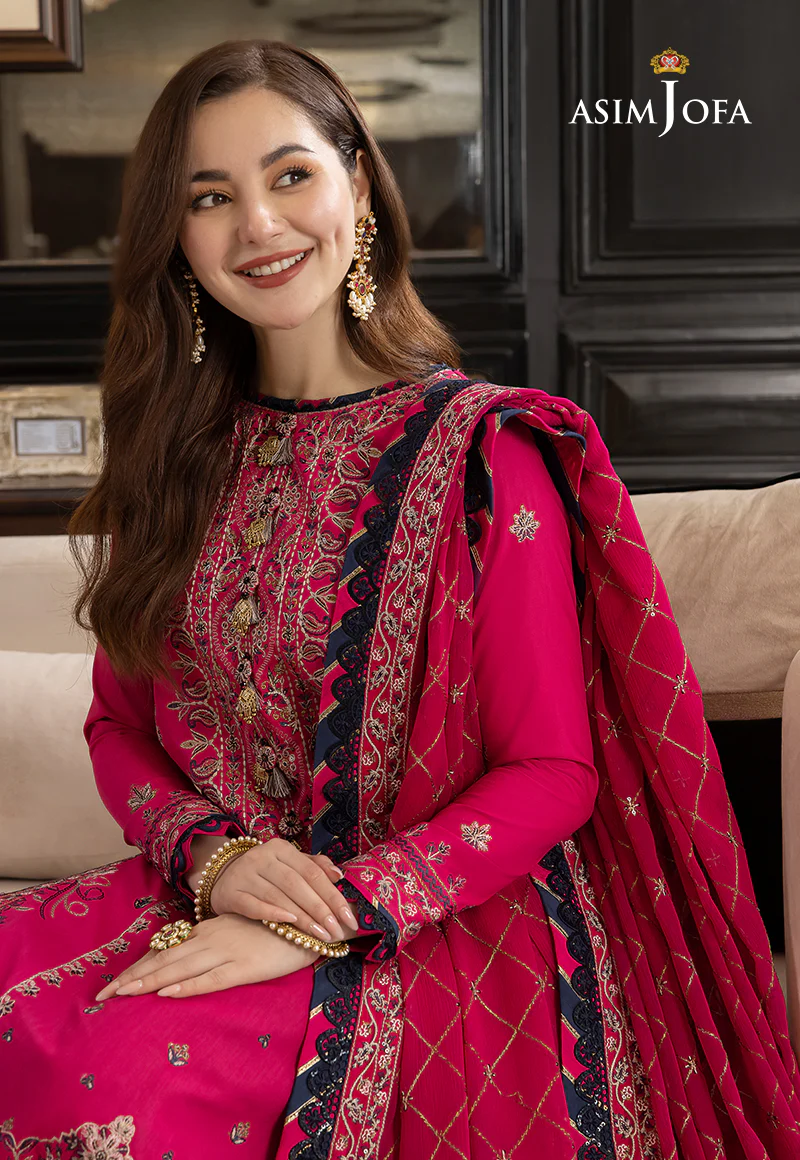 AJRN-30 EMBROIDERED LAWN SILK 3 PCS - Image 9