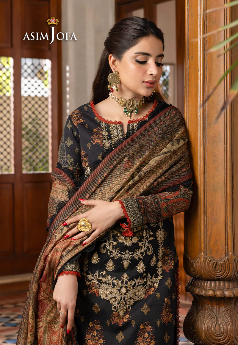 AJRW-17 DESIGNERS STITCHED EMBROIDERED SLUB 3 PCS - Image 6