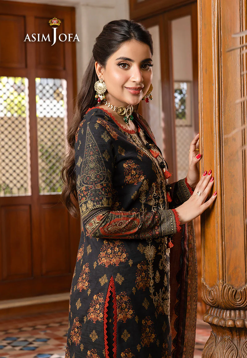 AJRW-17 DESIGNERS STITCHED EMBROIDERED SLUB 3 PCS - Image 8
