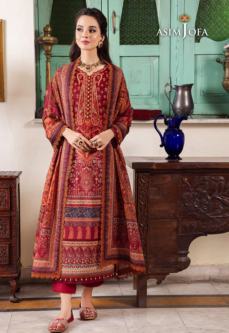 AJRW-26 DESIGNERS STITCHED PREMIUM WINTER COTTON 3 PCS - Image 8