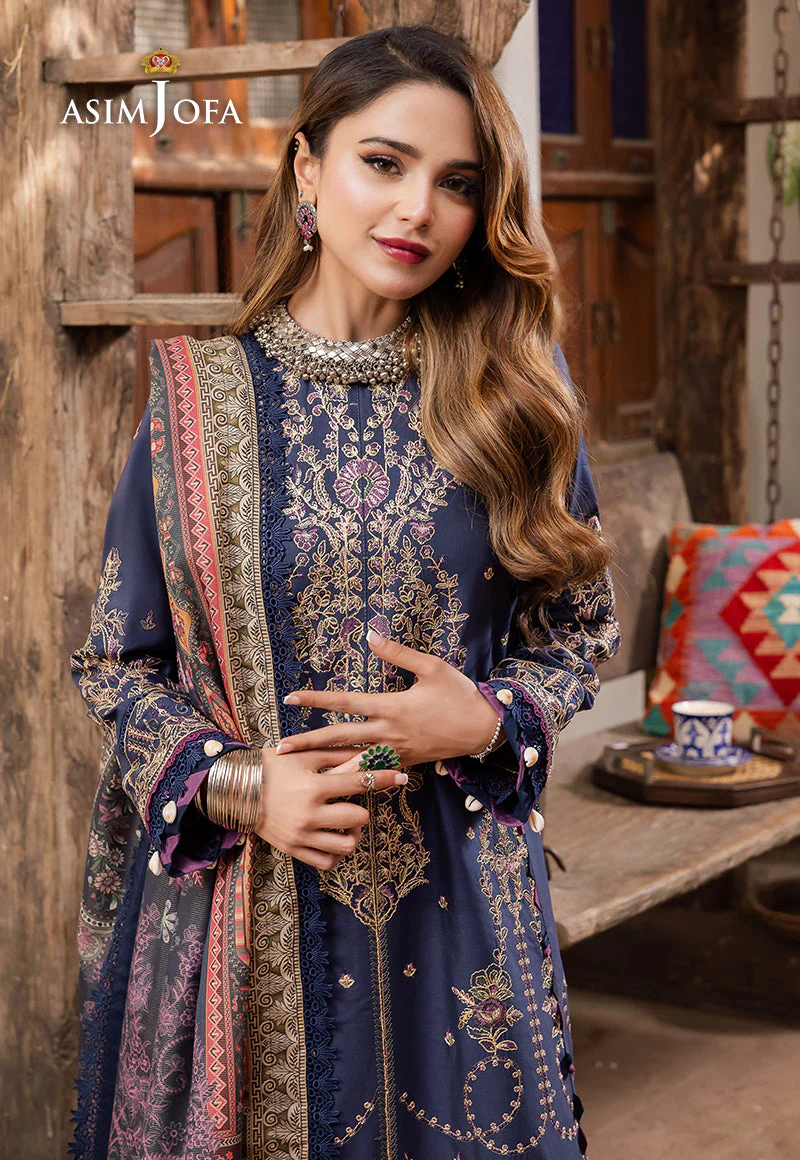 AJRW-31 DESIGNERS STITCHED EMBROIDERED PREMIUM WINTER COTTON 3 PCS - Image 8