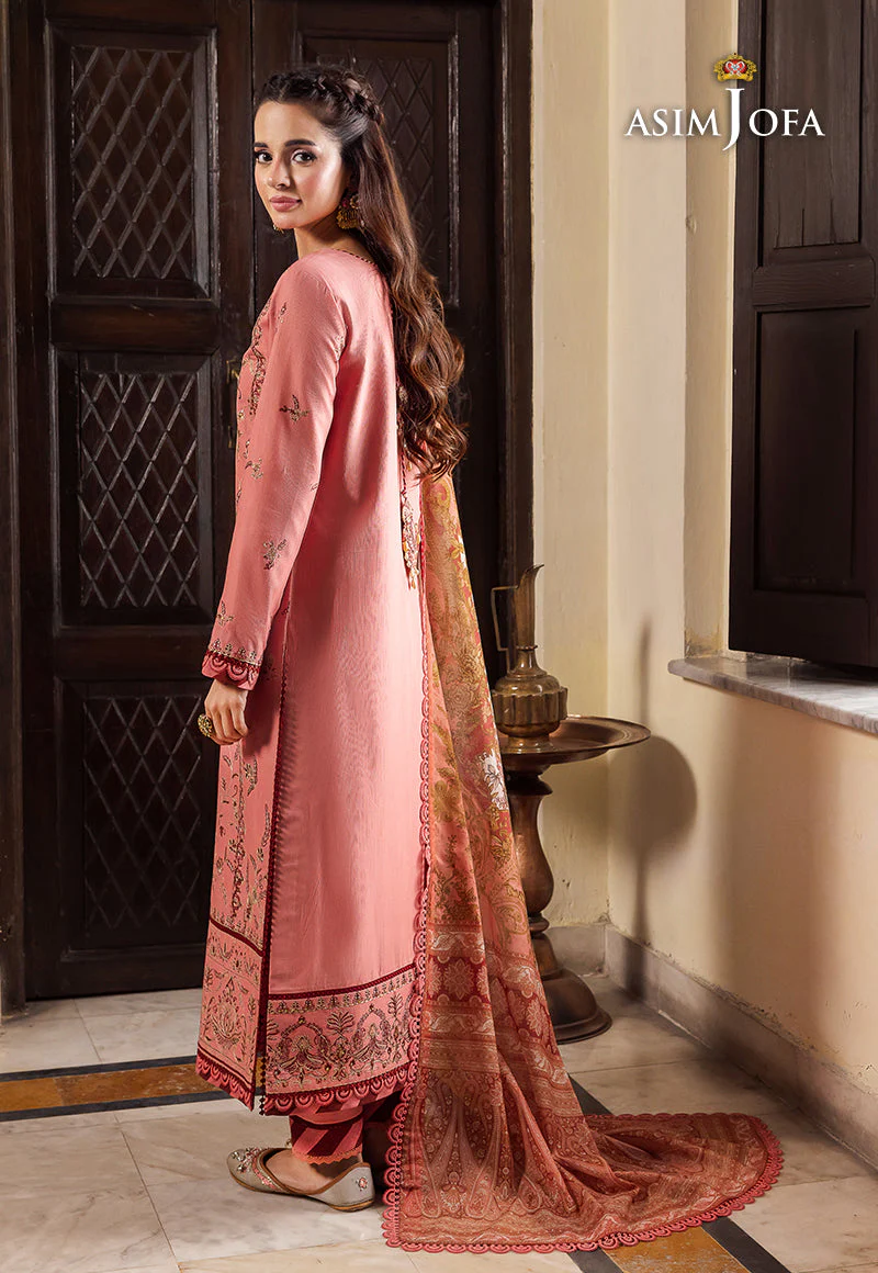 AJRW-35 DESIGNERS STITCHED EMBROIDERED SLUB 3 PCS - Image 10