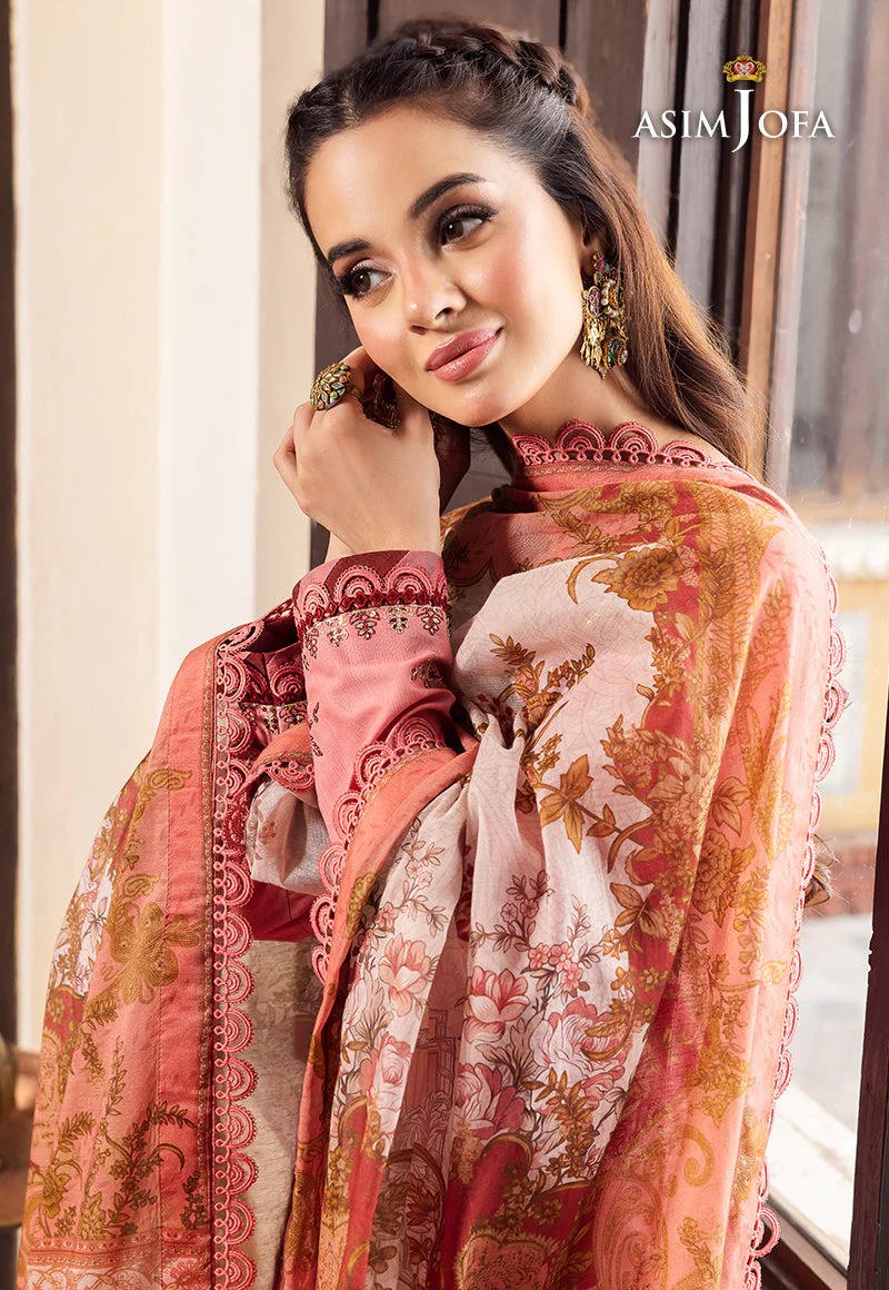 AJRW-35 DESIGNERS STITCHED EMBROIDERED SLUB 3 PCS - Image 3