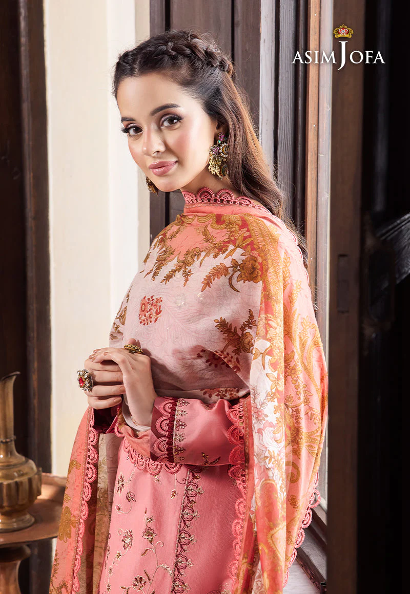AJRW-35 DESIGNERS STITCHED EMBROIDERED SLUB 3 PCS - Image 4