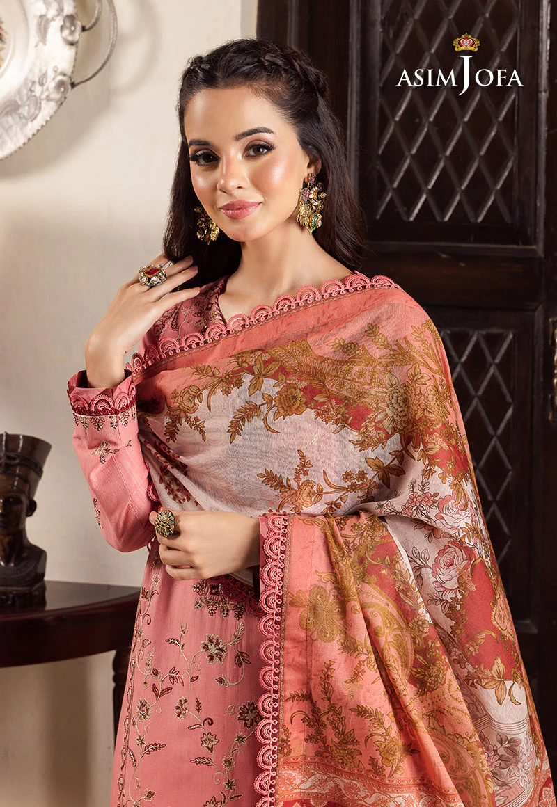 AJRW-35 DESIGNERS STITCHED EMBROIDERED SLUB 3 PCS - Image 6