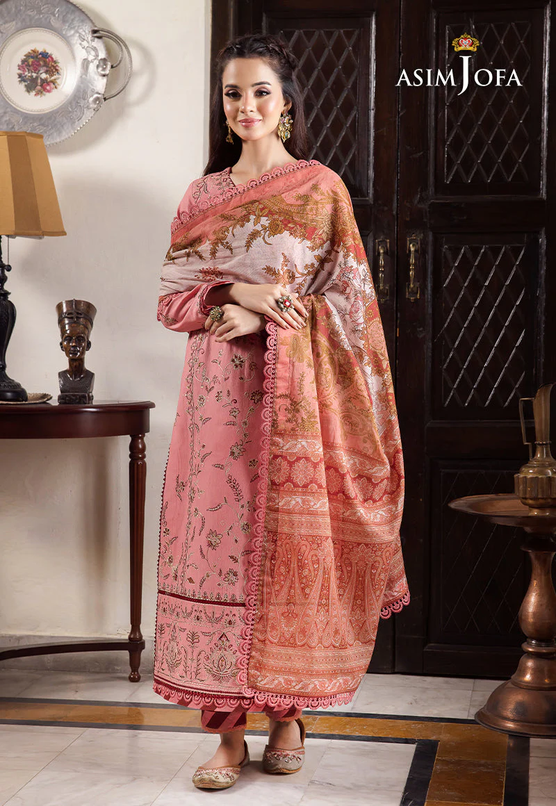 AJRW-35 DESIGNERS STITCHED EMBROIDERED SLUB 3 PCS - Image 7