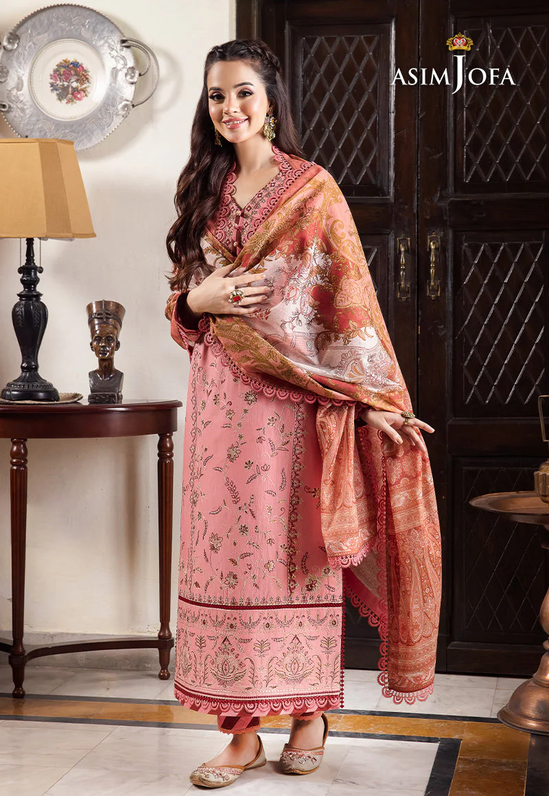 AJRW-35 DESIGNERS STITCHED EMBROIDERED SLUB 3 PCS - Image 8