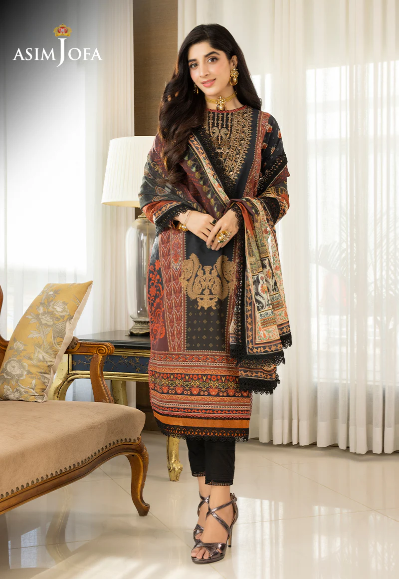 AJS-01 EMBROIDERED LAWN 3 PCS - Image 5