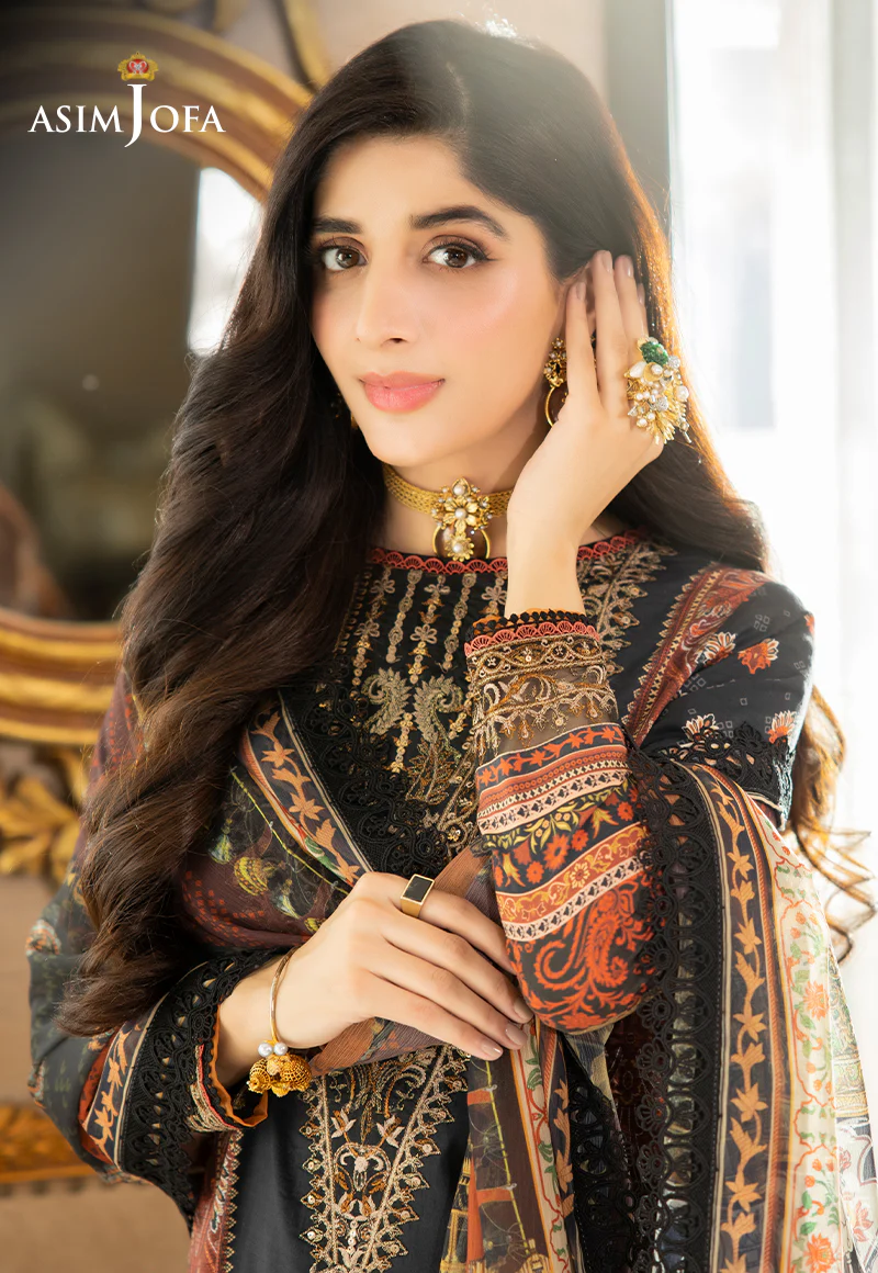 AJS-01 EMBROIDERED LAWN 3 PCS - Image 7