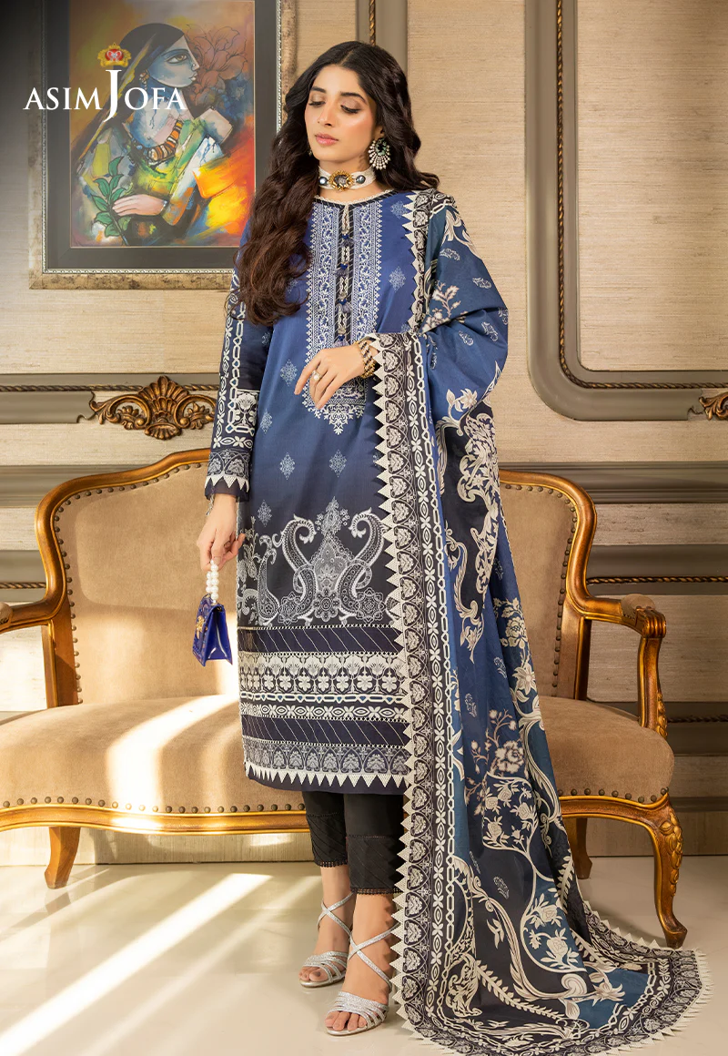 AJS-07 PRINTED LAWN 3 PCS
