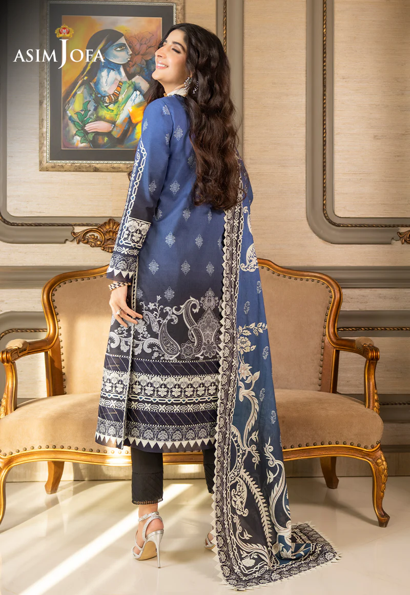AJS-07 PRINTED LAWN 3 PCS - Image 2