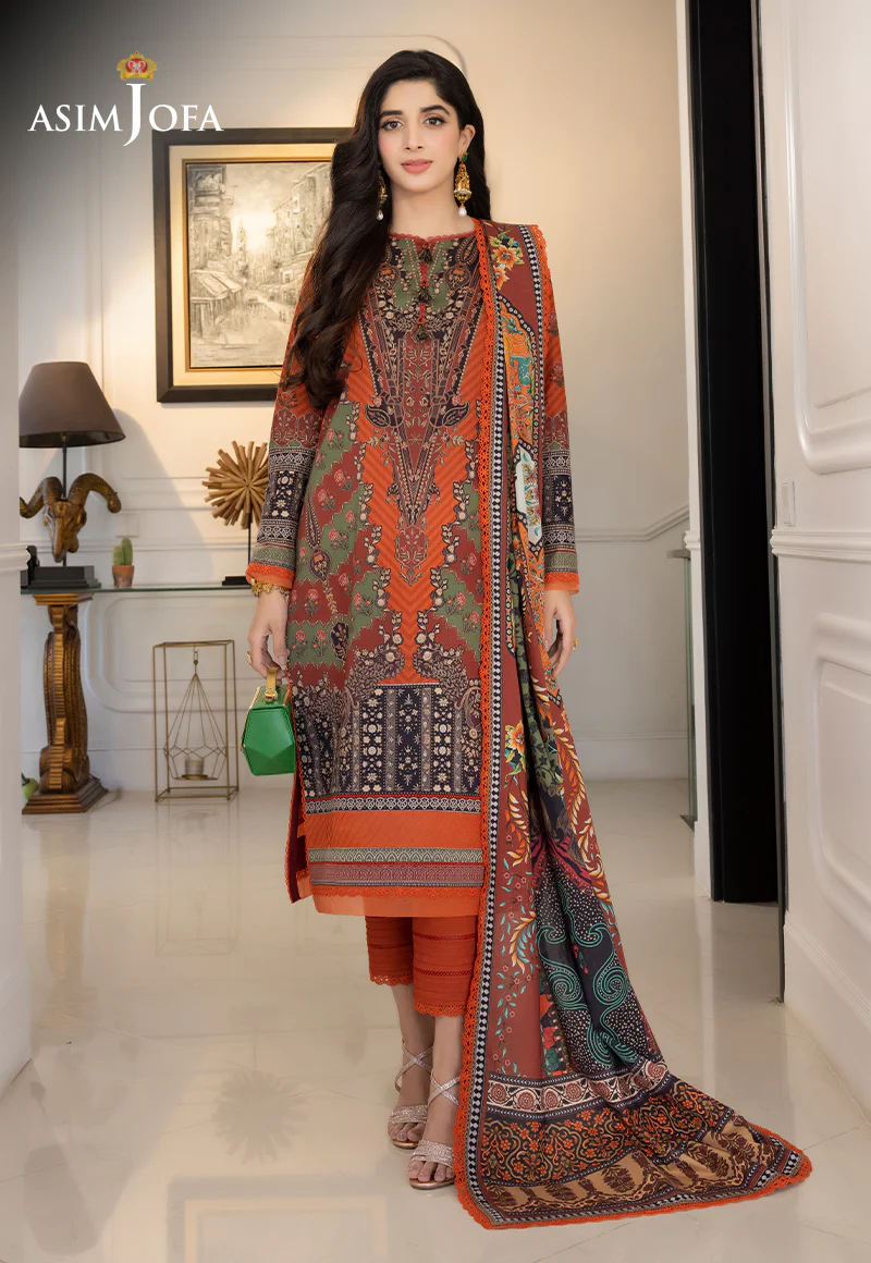 AJS-08 PRINTED LAWN 2 PCS