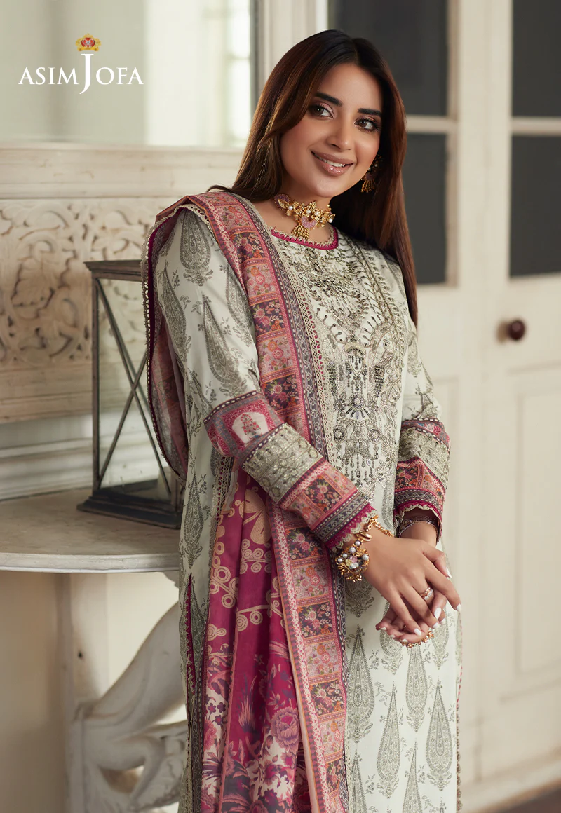 AJS-13 EMBROIDERED LAWN 2 PCS - Image 10