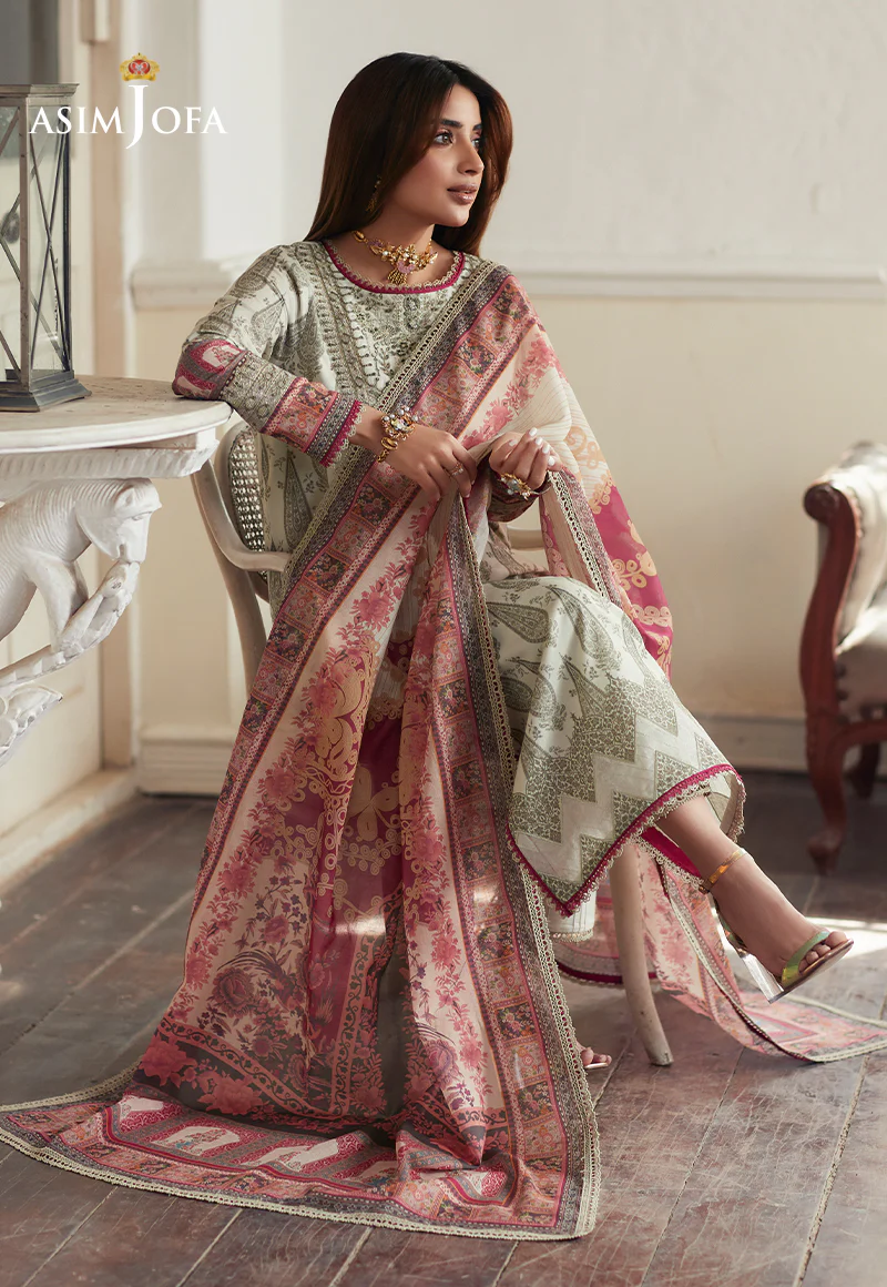 AJS-13 EMBROIDERED LAWN 2 PCS - Image 5