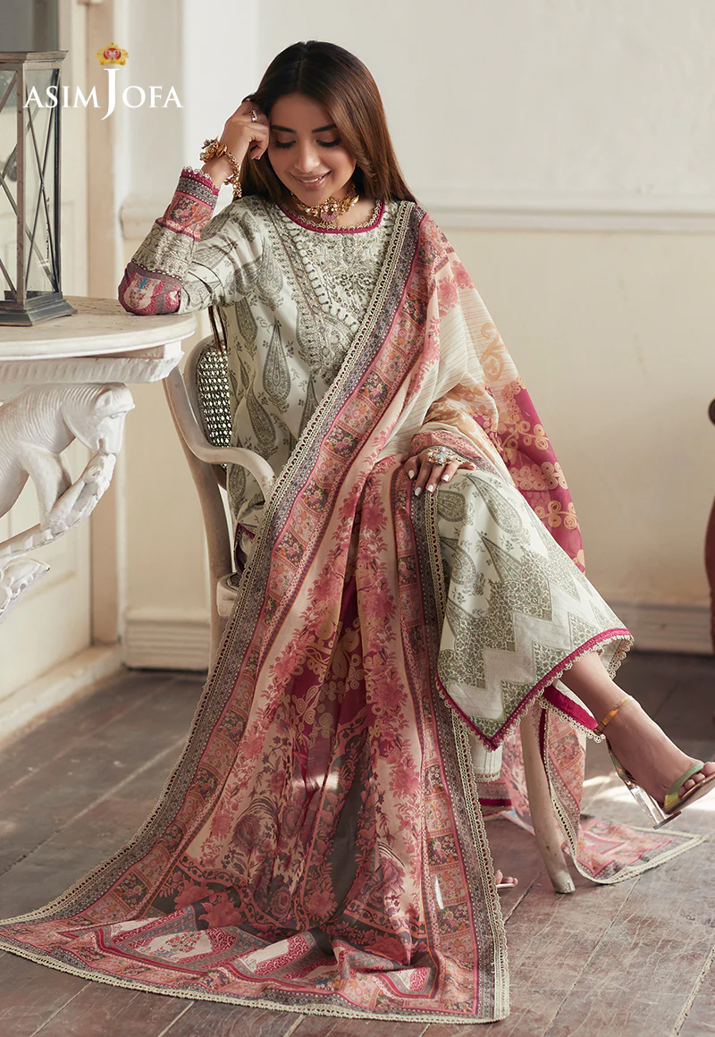 AJS-13 EMBROIDERED LAWN 2 PCS - Image 7