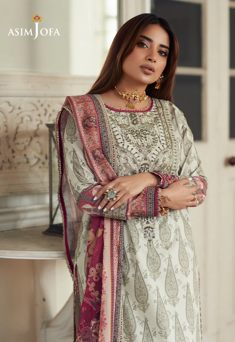 AJS-13 EMBROIDERED LAWN 2 PCS - Image 8