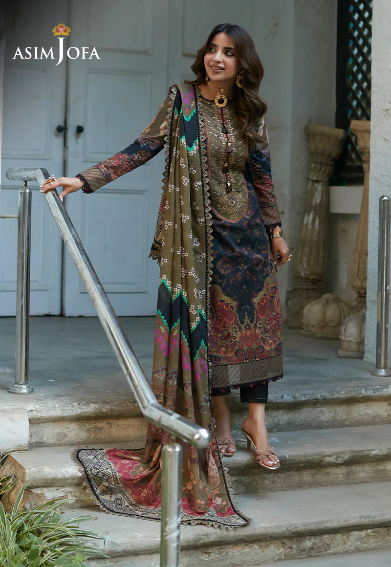 AJS-22 EMBROIDERED LAWN 2 PCS - Image 7