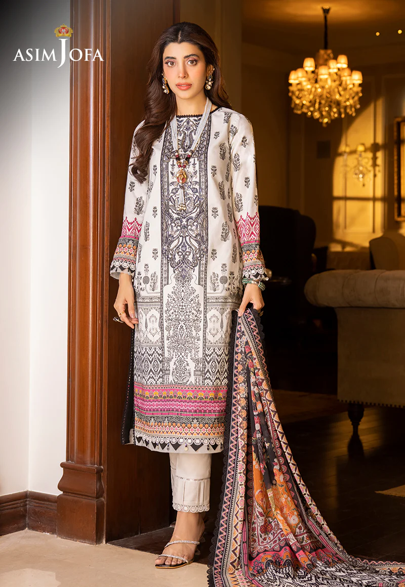 AJS-25 EMBROIDERED LAWN 3 PCS