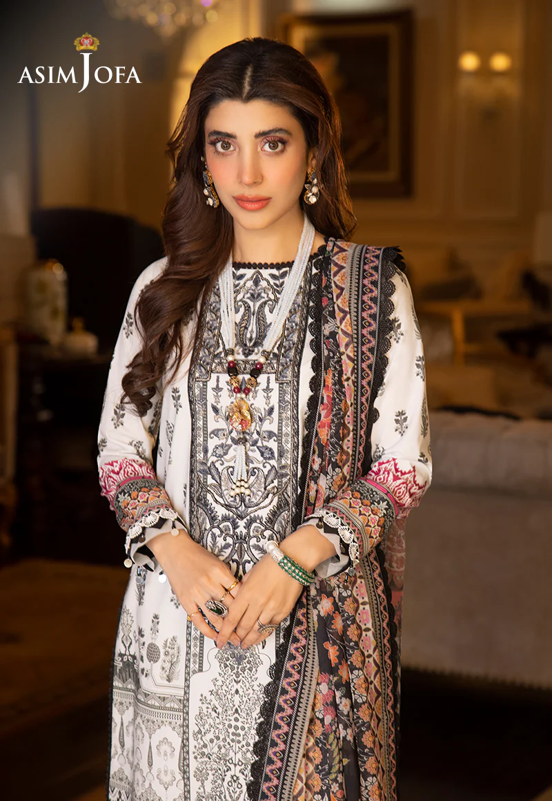 AJS-25 EMBROIDERED LAWN 3 PCS - Image 4