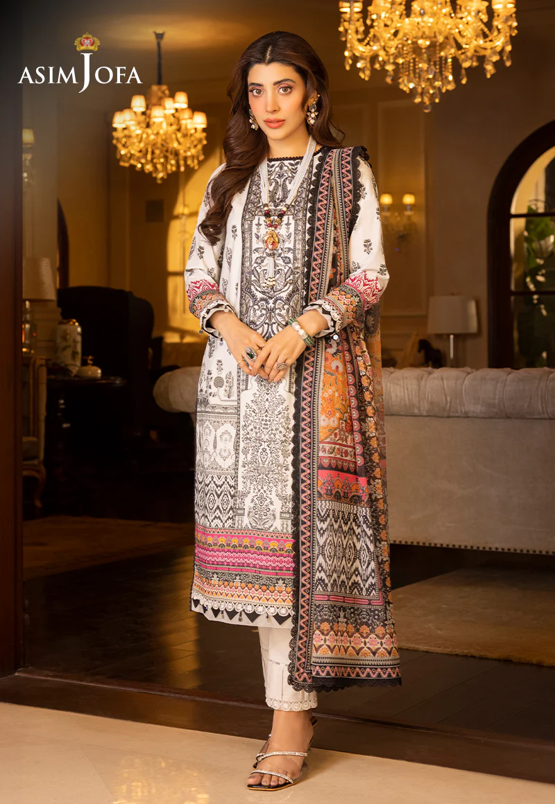 AJS-25 EMBROIDERED LAWN 3 PCS - Image 5