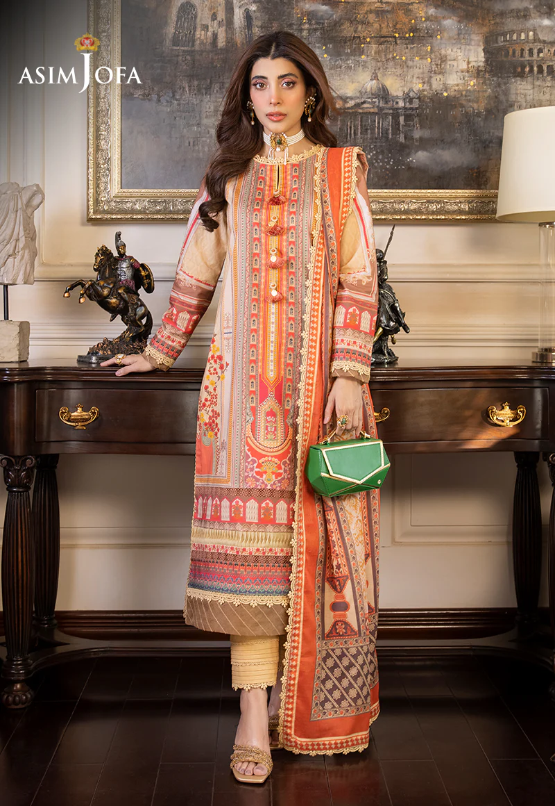 AJS-33 PRINTED LAWN 2 PCS