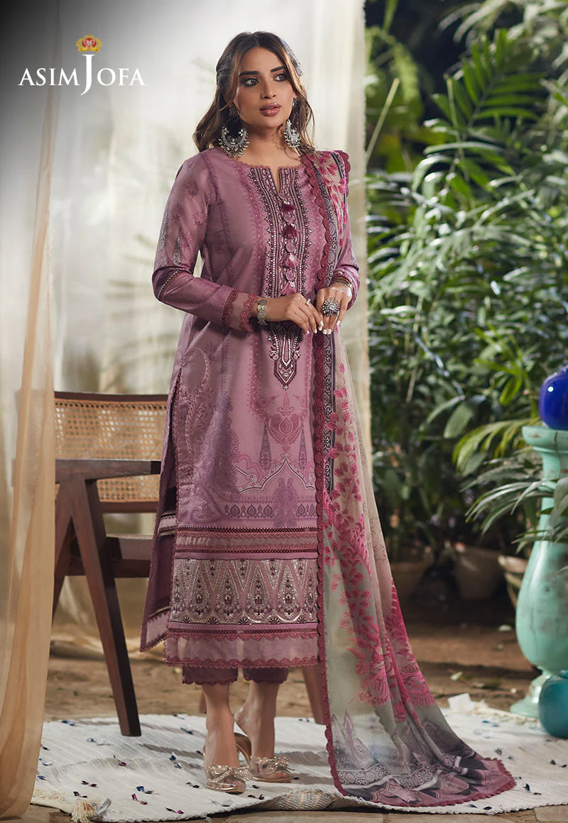 AJSD-19 EMBROIDERED LAWN Stitched 3 PCS - Image 2