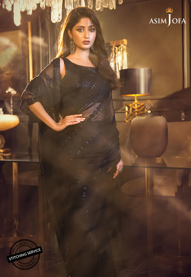 AJSE-08 EMBROIDERED CHIFFON 1 PC - Image 4