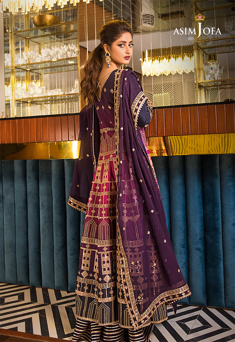 AJSE-11 EMBROIDERED CREPE SILK 3 PCS - Image 2