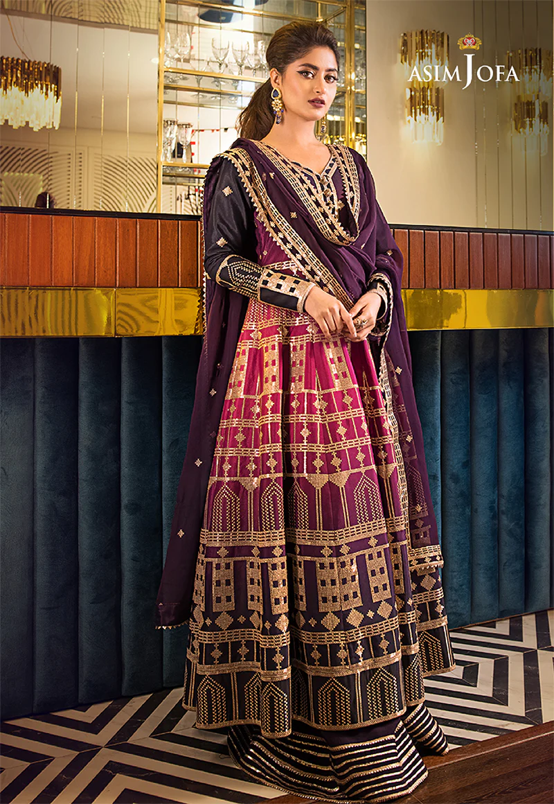 AJSE-11 EMBROIDERED CREPE SILK 3 PCS - Image 3