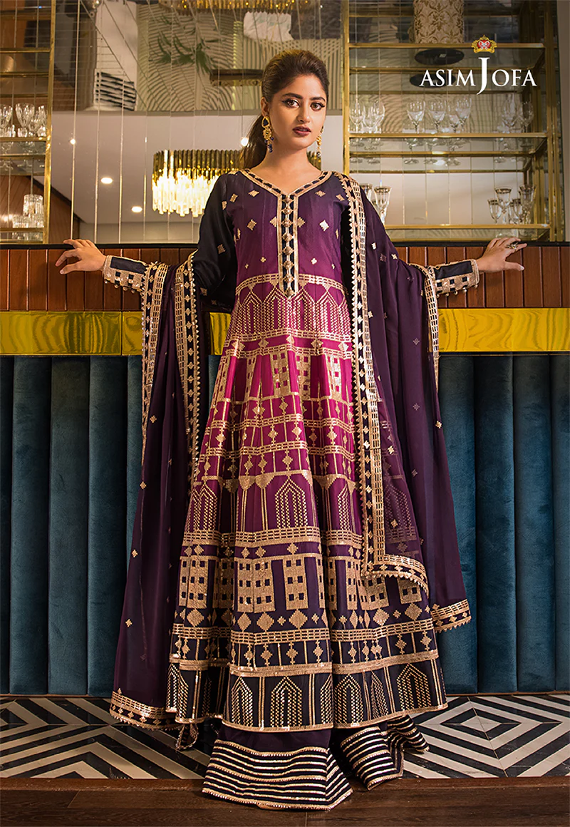 AJSE-11 EMBROIDERED CREPE SILK 3 PCS - Image 4