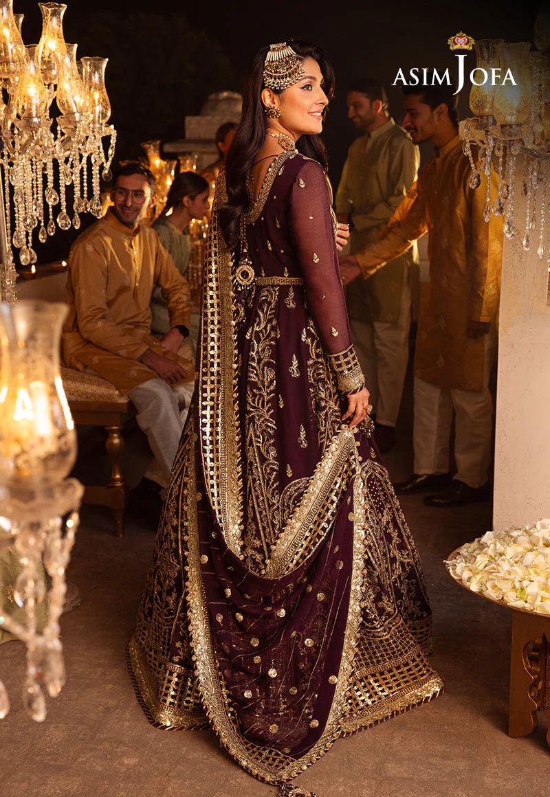 AJSHD-02 EMBROIDERED CHIFFON STITCHED 3 PCS - Image 2