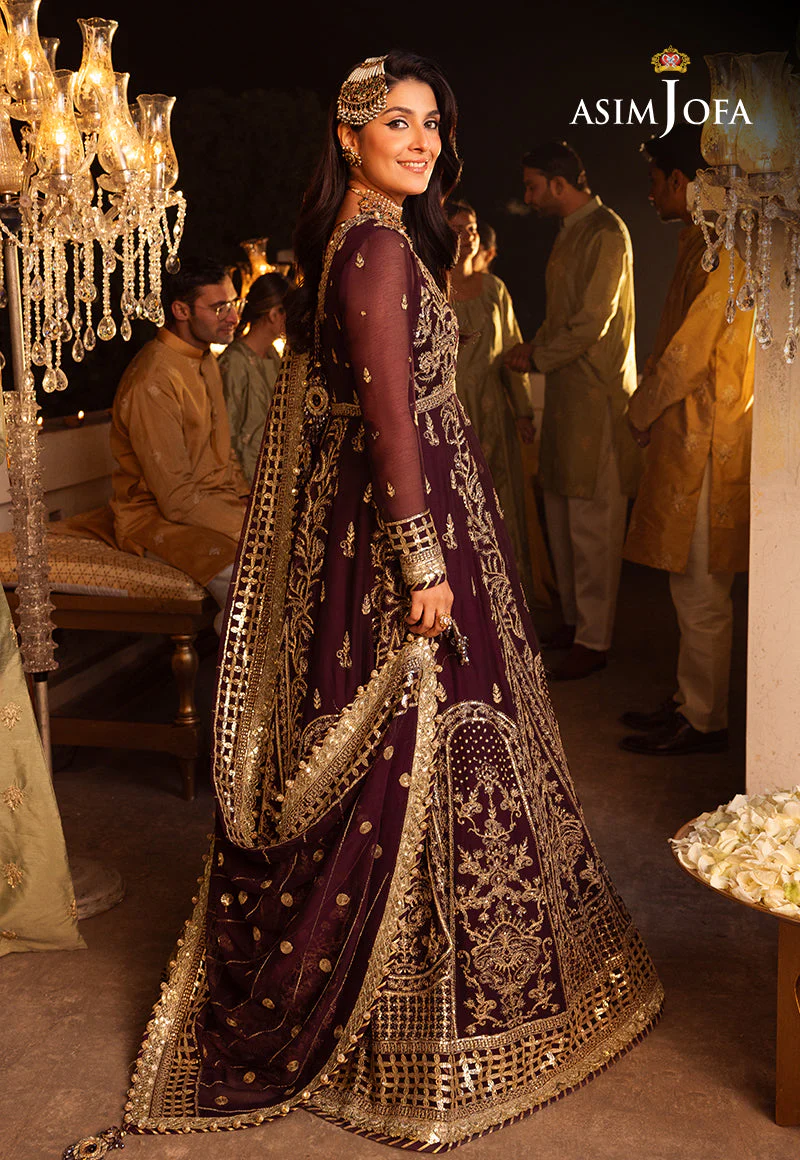 AJSHD-02 EMBROIDERED CHIFFON STITCHED 3 PCS - Image 3