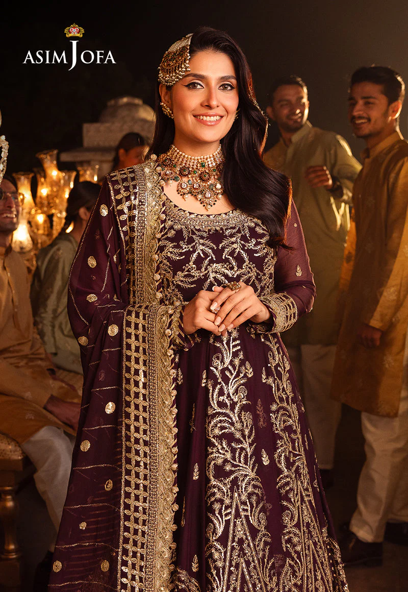 AJSHD-02 EMBROIDERED CHIFFON STITCHED 3 PCS - Image 9