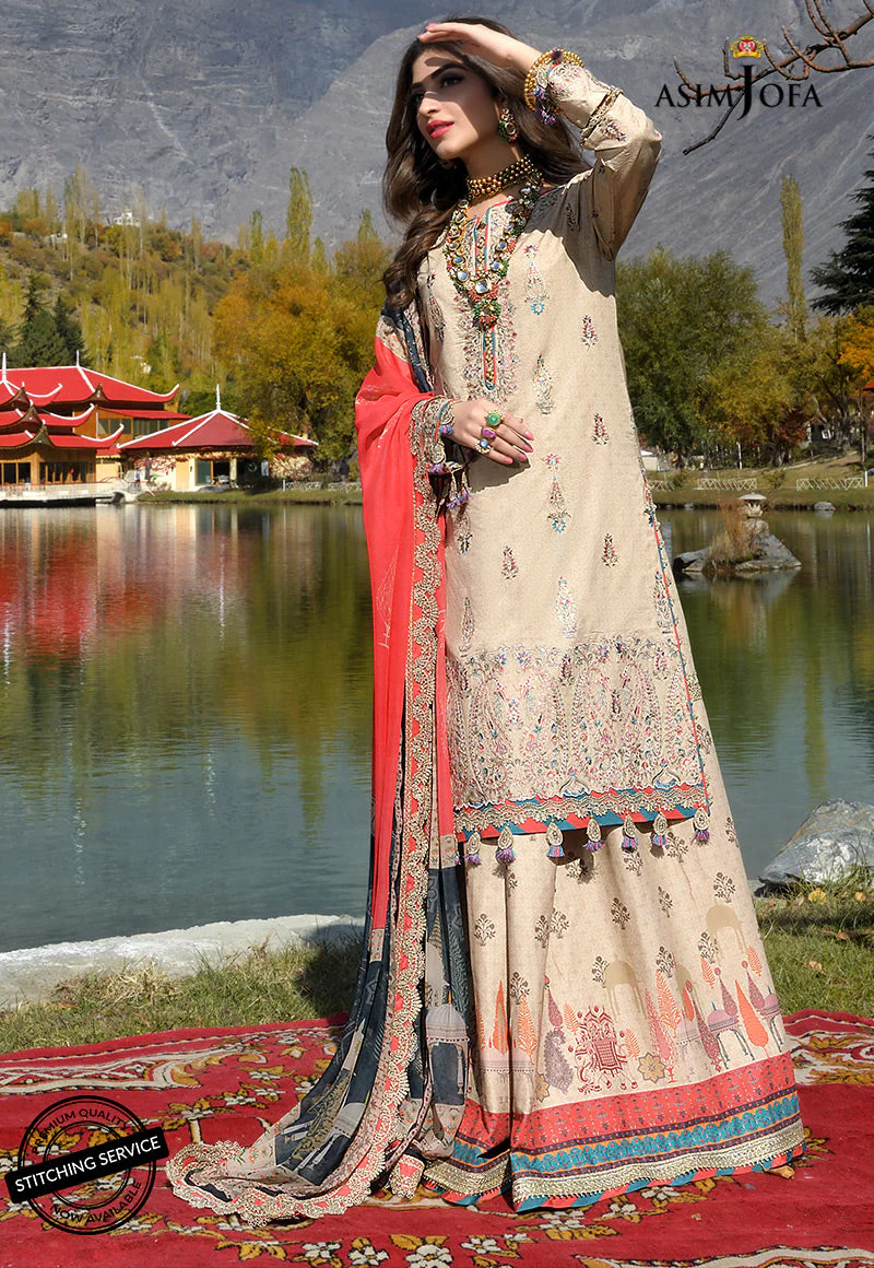AJSL-02 EMBROIDERED LAWN 3 PCS