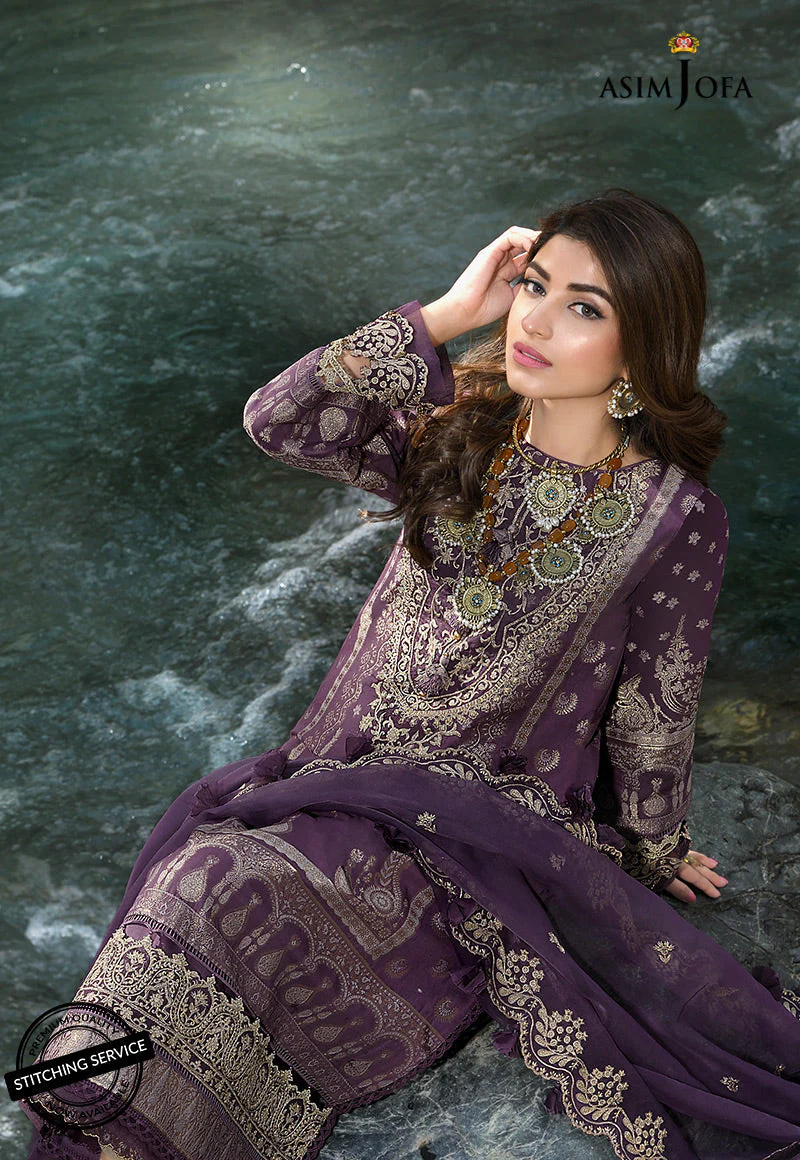 AJSL-12 EMBROIDERED ORGANZA 3 PCS - Image 3