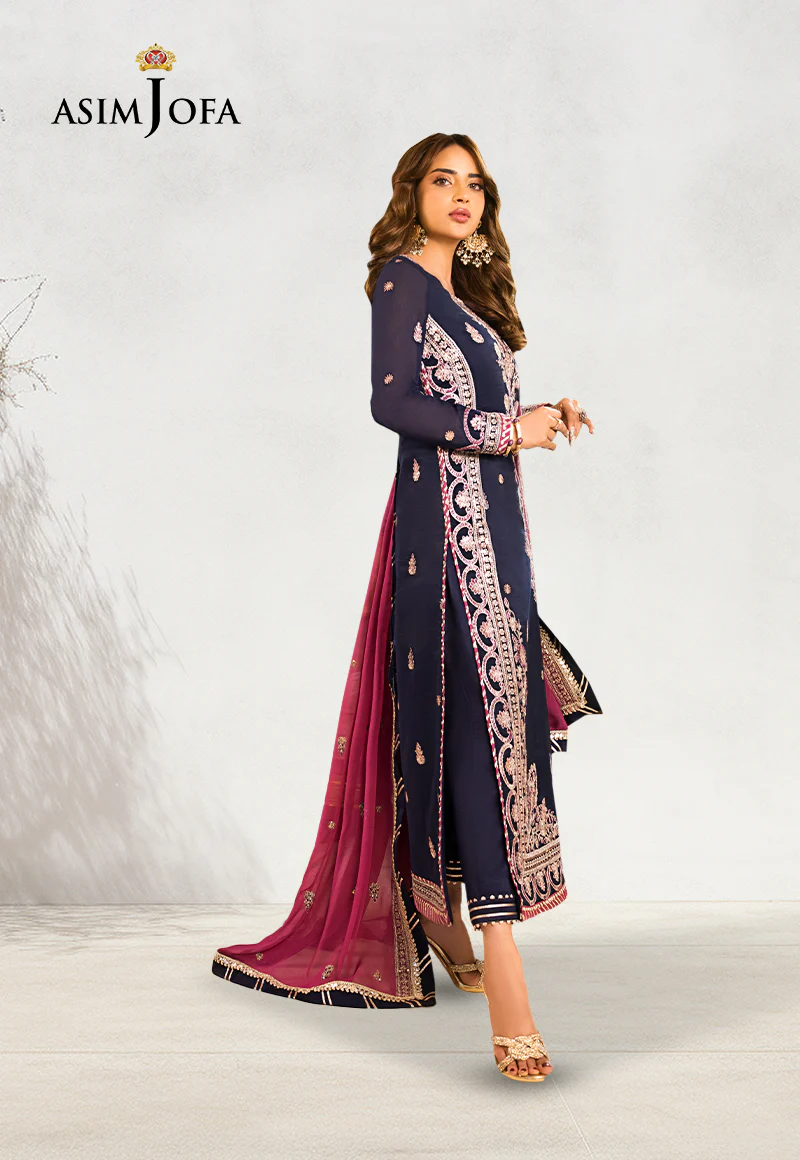 AJSM-09 EMBROIDERED ORGANZA 3 PCS - Image 2