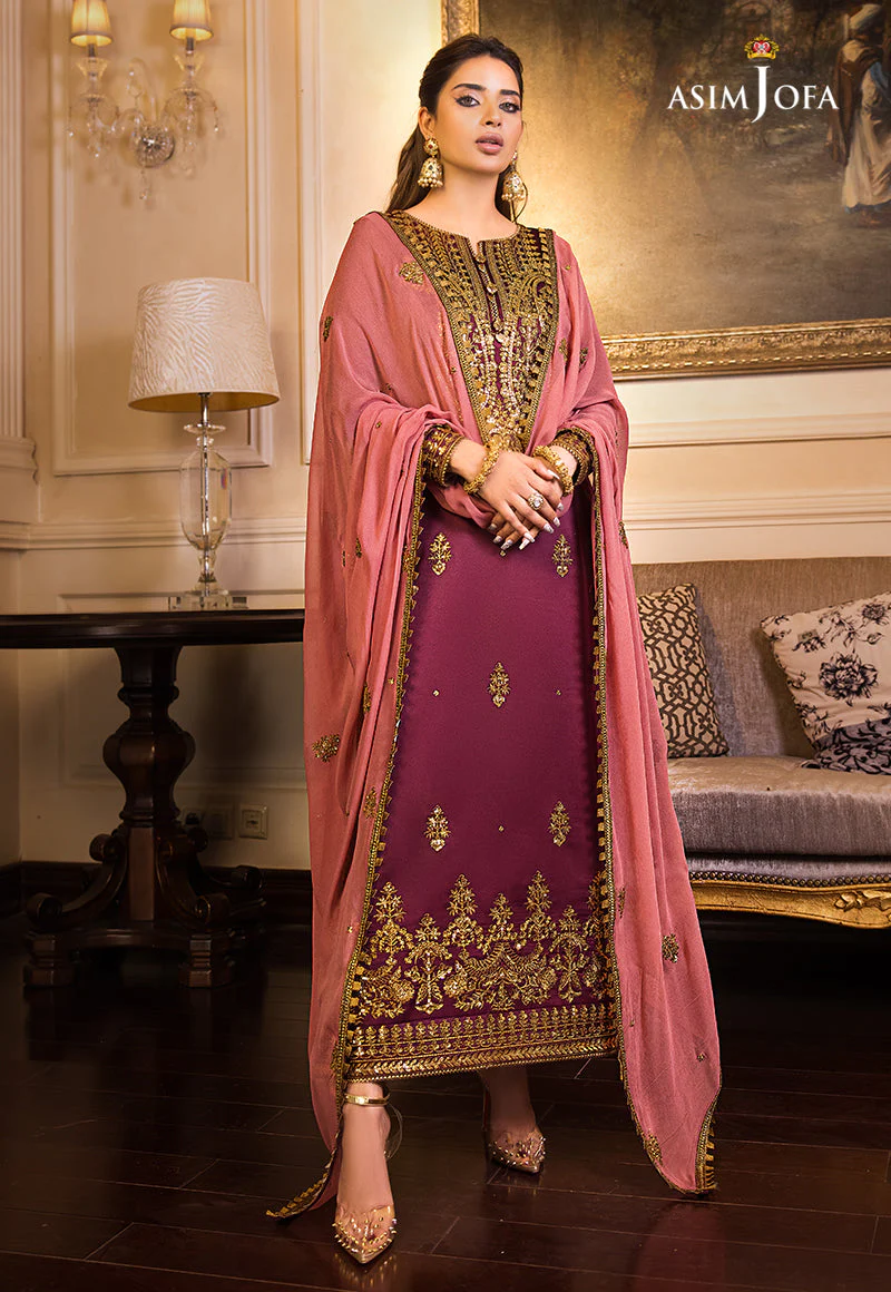 AJSM-15 EMBROIDERED DULL SILK 3 PCS