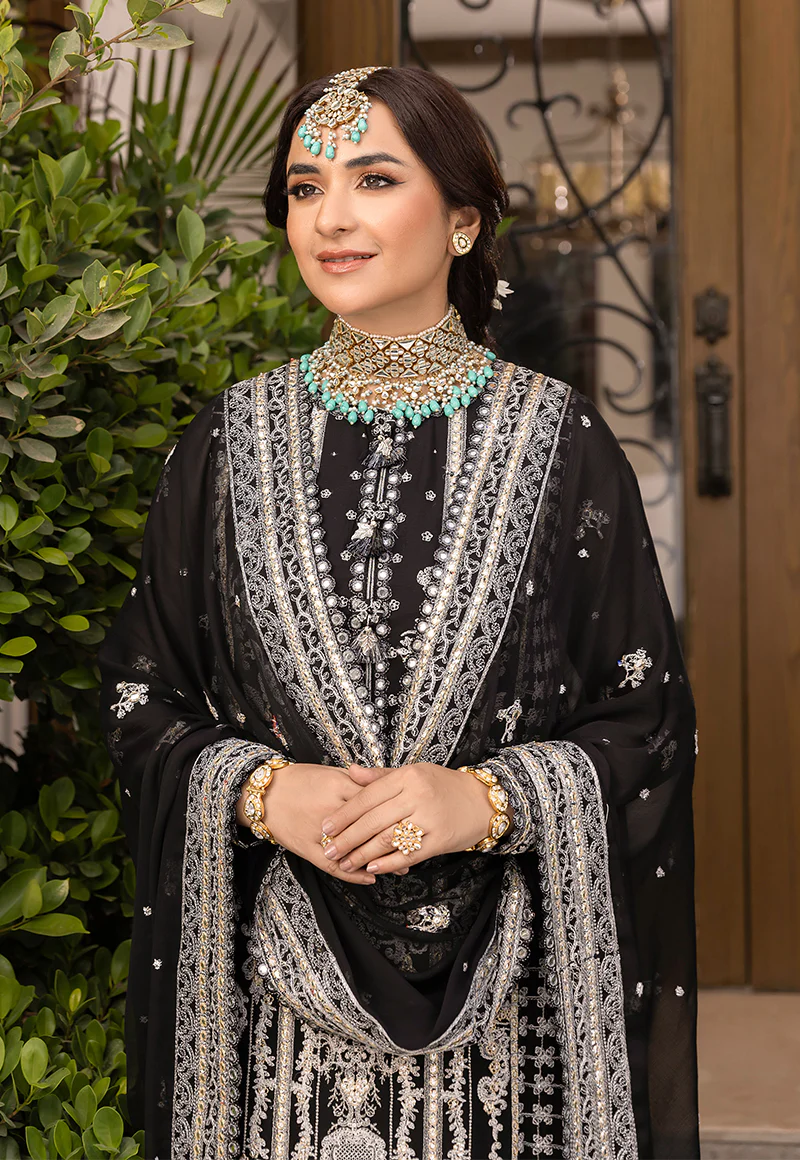 AJSM-34 EMBROIDERED CHIFFON 3 PCS - Image 9