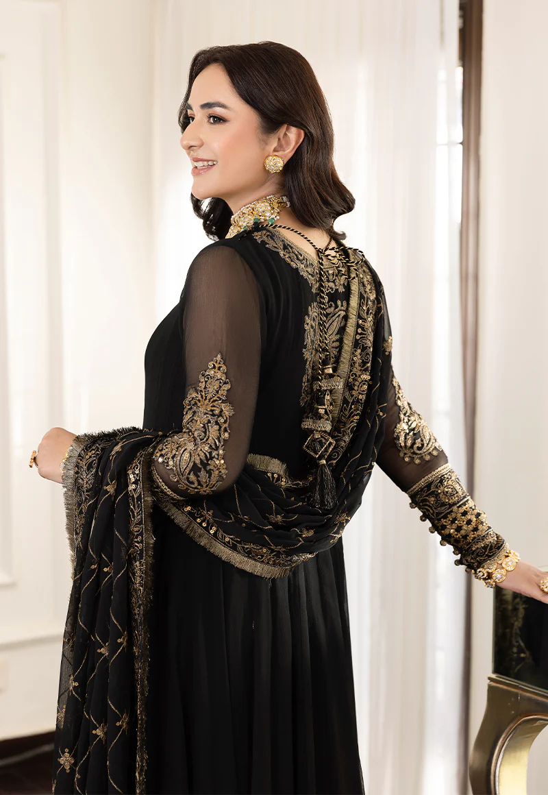 AJSM-35 EMBROIDERED CHIFFON 3 PCS - Image 4