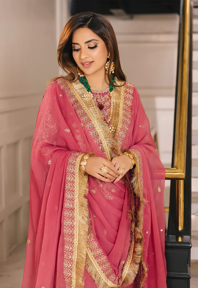AJSM-42 EMBROIDERED CHIFFON 3 PCS - Image 5