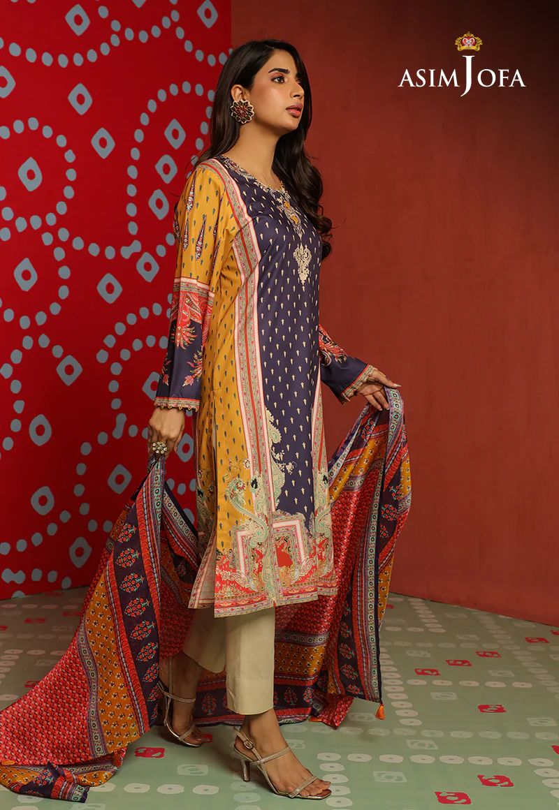 AJTM-06 - 2 PCS PRINTED GEORGETTE SILK 2 PCS - Image 3