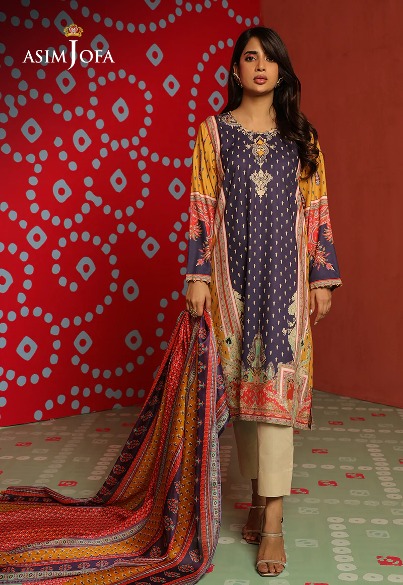 AJTM-06 - 2 PCS PRINTED GEORGETTE SILK 2 PCS - Image 4