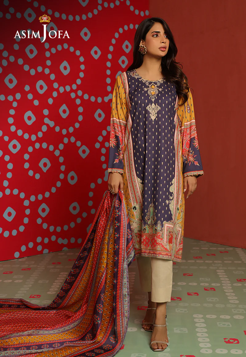 AJTM-06 - 2 PCS PRINTED GEORGETTE SILK 2 PCS - Image 5