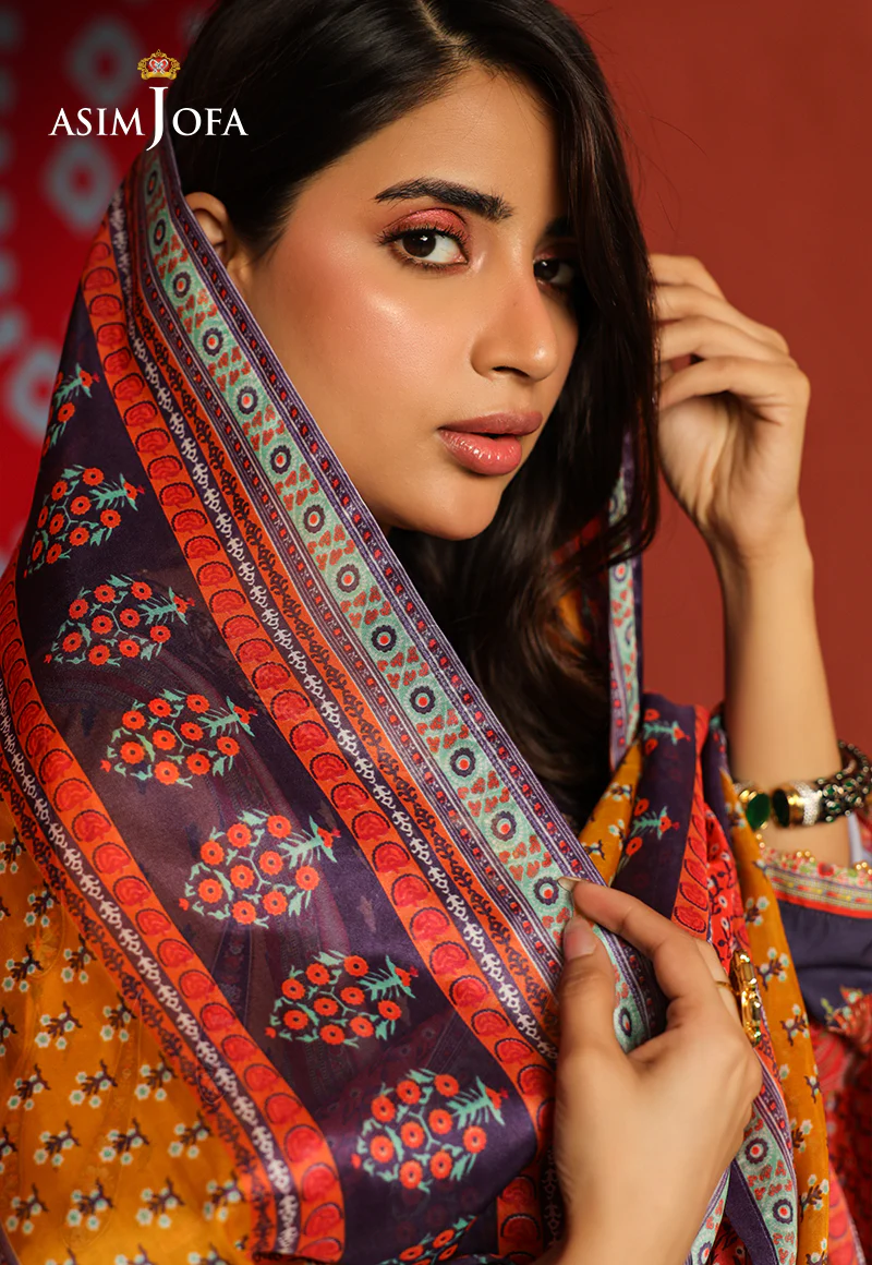 AJTM-06 - 2 PCS PRINTED GEORGETTE SILK 2 PCS - Image 6